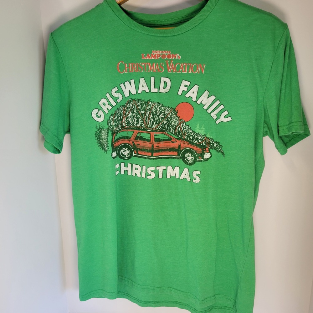 National Lampoon's Christmas Vacation Griswold Family T-Shirt Green Medium